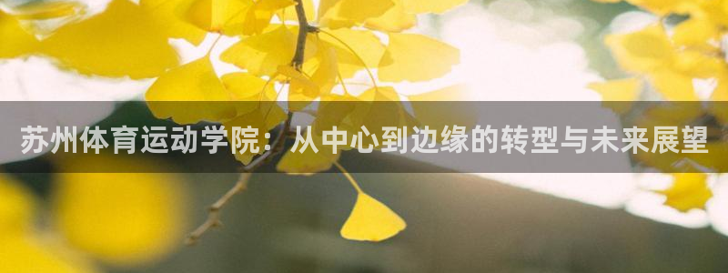 意昂3体育f开户：苏州体育运动学院：从中心到边缘的转型与未来展望